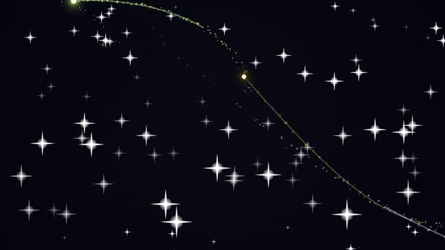 Constellation Stars in Night Sky.