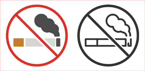 No smoking signs indicating prohibition of cigarettes and smoking © UniQue DEsigN