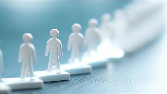 Ascending Skill Path with Progressive Team Figures Representing Structured Employee Growth Plan.