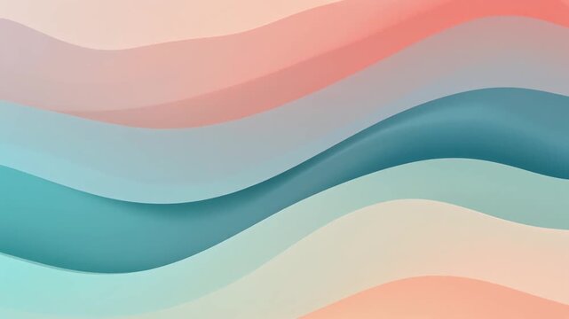 Abstract Pastel Gradient Wave Background with Smooth Flowing Curves