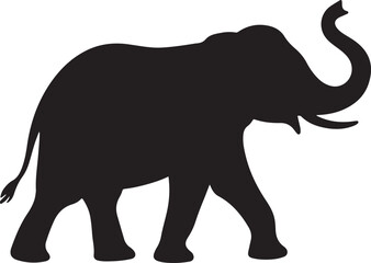 Obraz premium silhouette of a small elephant