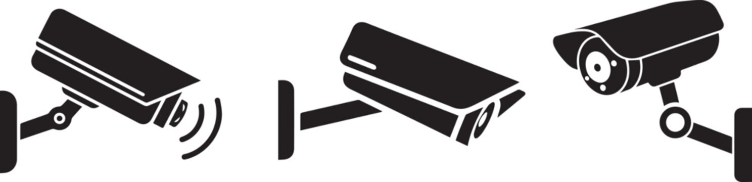 Collection of cc tv Camera. Security Camera Icon Object, Security Camera Icon. CCTV simple icon illustration vector design.