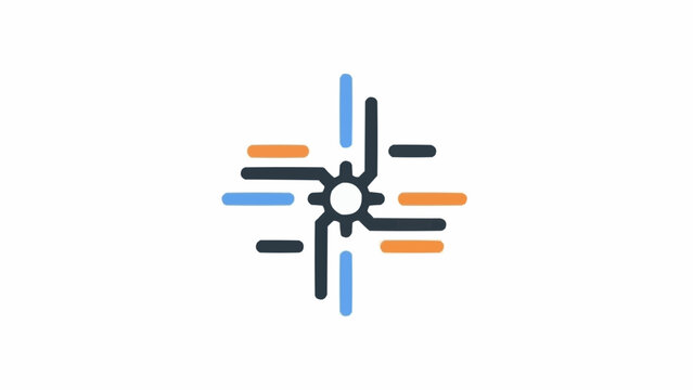 Colorful abstract symbol design element.