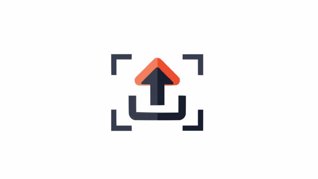 Upload icon with arrow symbol.