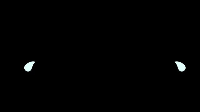 Animated teardrops. Crying and bawling emoticon template for video overlay.