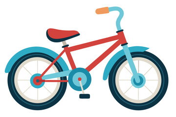 Fototapeta premium kids toy bicycle vector on white background