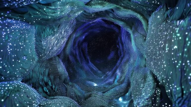 カラフルなトリップビジュアル背景
無限に続くサイケループ映像