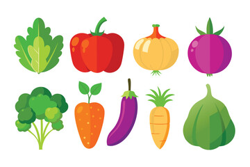 Fototapeta premium vegetable vector on white background
