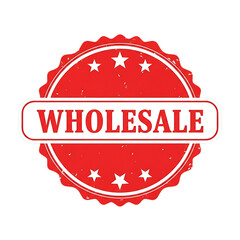 Wholesale Stamp Badge - Red Circular Emblem with Stars and Text