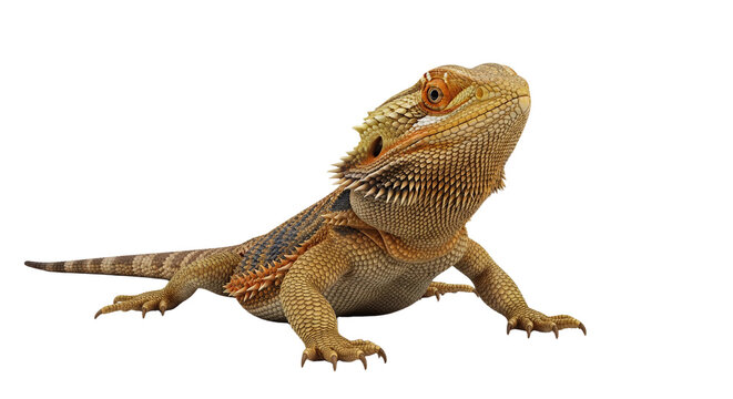 iguana on white background