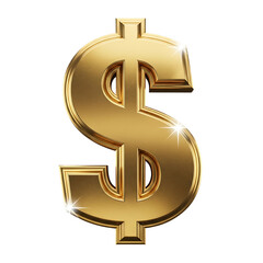 Golden Dollar Sign Symbol, Currency, Finance, Money, Wealth, Luxury, Abstract