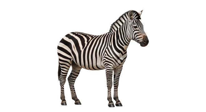 zebra isolated on white background