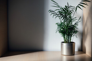 Parlor palm decorating the room