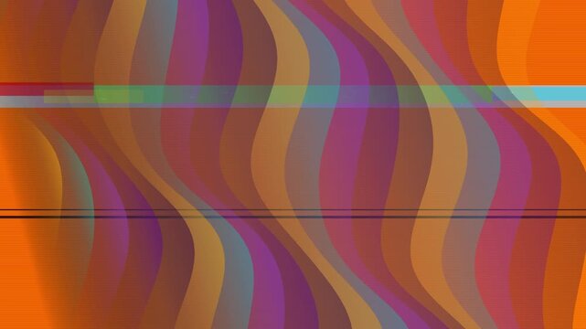 Vibrant Wavy Lines Colorful Digital Art.