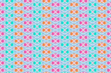 網目花菱_日本の伝統的な紋様_明るい