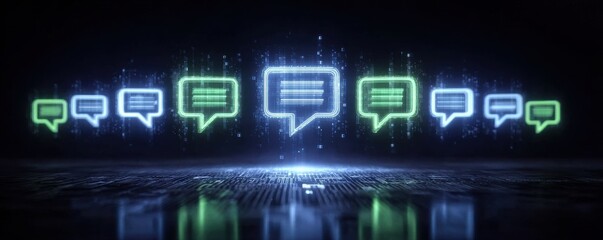 Fototapeta premium Communication momentum builds as clarity improves messaging, influence expands persuasion, engagement rises, and response accelerates