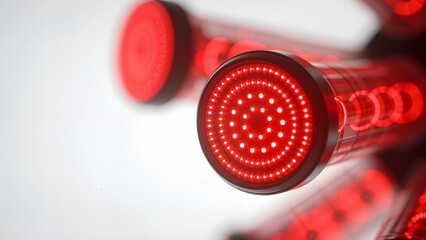 Closeup of Red LED Light Array
