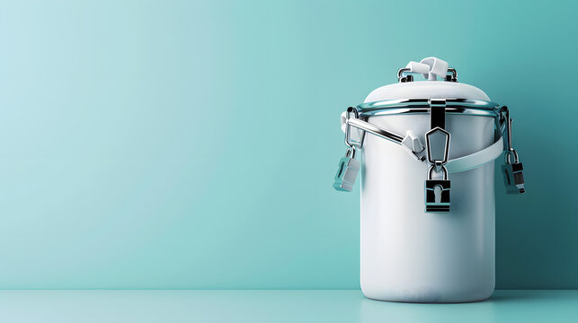 Enterprise Grade Data Vault with Digital Padlock &ndash; Ultra Secure Cloud Storage and Cybersecurity Protection Concept