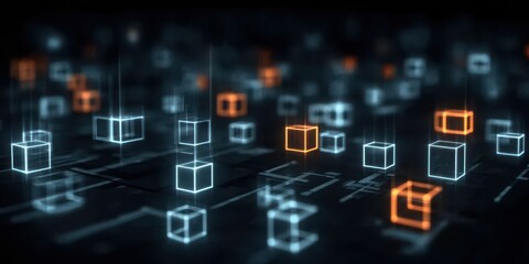 Fototapeta premium In digital cyberspace, a shifting consumer trend pushes e business to upgrade communication and invest in smarter technology.