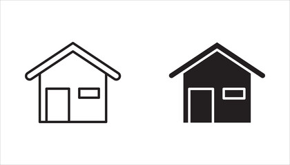 Obraz premium Home icon set collection. Home page icon. House icon, Simple house symbol, Building icon. Vector illustration.