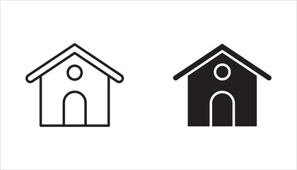 Fototapeta premium Home icon set collection. Home page icon. House icon, Simple house symbol, Building icon. Vector illustration.