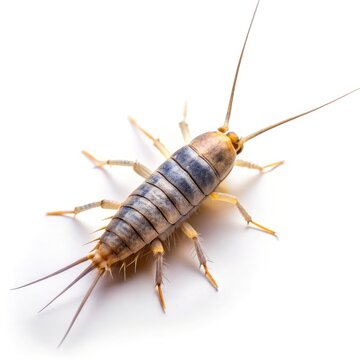 Macro Illustration of Lepisma Saccharina Common House Pest