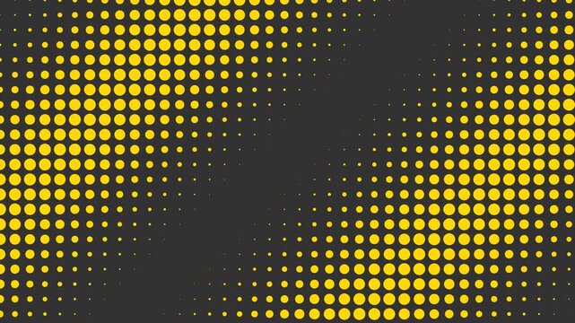 4K, Circle dot background video with rhythmic movement and gold-black, for advertising backgrounds, presentations, food and beverage advertisements, wallpapers,  