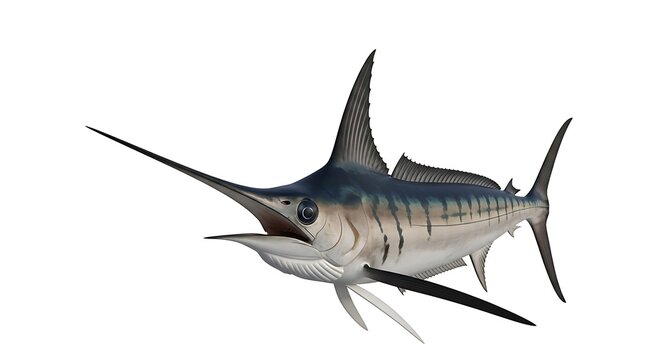 Marlin fish with transparent background