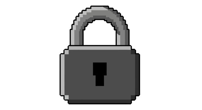 Pixel art of a padlock.
