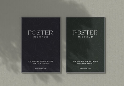 Two Poster Frame Mockup