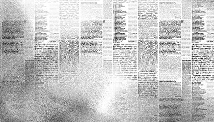 Obraz premium Overlay old black newspaper paper grunge vintage background. Grunge halftone style