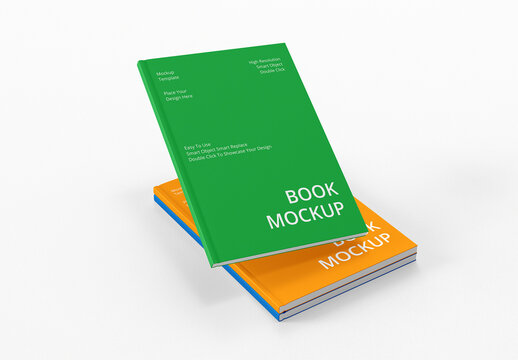 Stacked Floating Book Cover Mockup