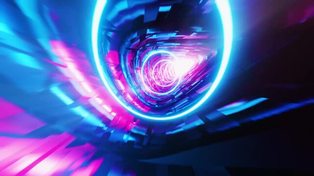 Animated abstract tunnel