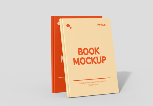 Two Standing Book Cover Mockup