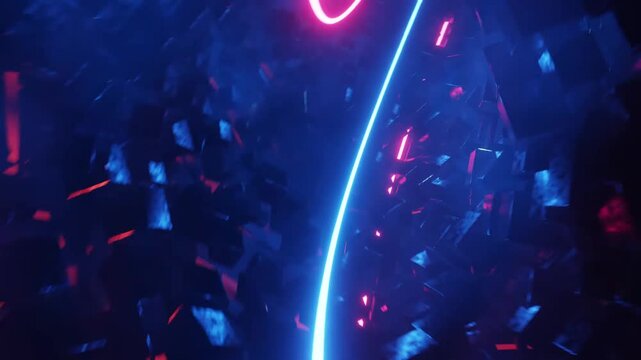 Animated abstract tunnel