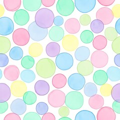 Pastel polka dot seamless pattern background soft colorful circles texture design