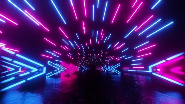 Animated abstract tunnel