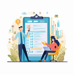 Efficient team collaboration on project management, task completion, and data analysis using digital tools