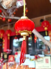 Chinese New Year Red Lantern Decoration - Festive Symbol of Prosperity