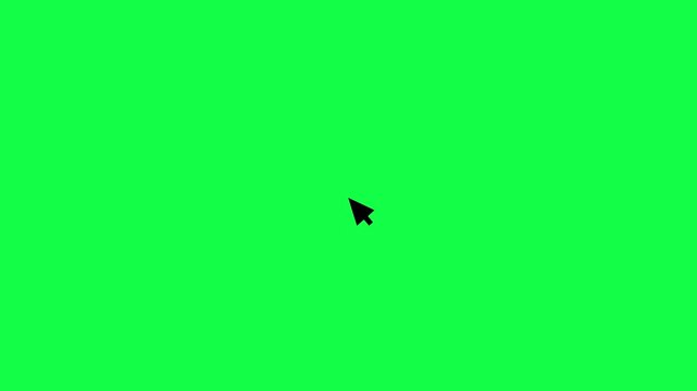 Mouse click on the video pause and play buttons animation on green background. Abstract play-pause button animation, animated play and stop buttons, media control icon concept
