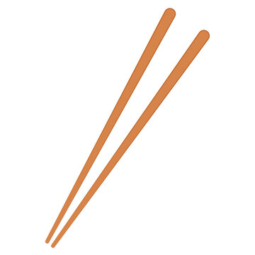 chopsticks cartoon isolated on PNG.