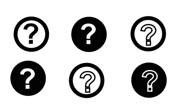 Question mark icon pack, Question mark sign and symbol vector design. 4 k image