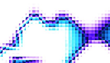 Fototapeta premium Colorful grainy gradient template on transparent background. Trendy ribbed glass effect texture, Abstract overlay mosaic background