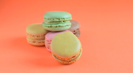 Obraz premium French sweet and assortment of macarons. 