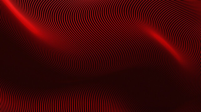 a pattern of thin red lines that curve and follow certain contours, giving a visual effect like wavy silk cloth or elegant topographic mapping