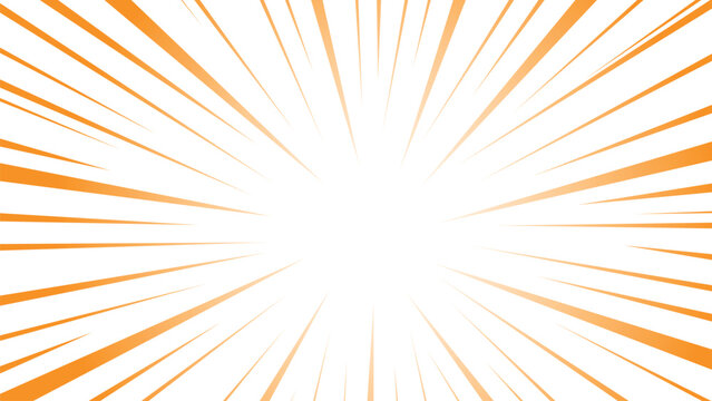 Comic line cartoon speed effect manga radial action burst, motion grunge force sketch vector illustration