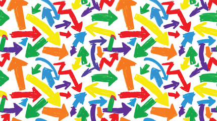 Obraz premium Colorful Arrows Pointing in Different Directions.