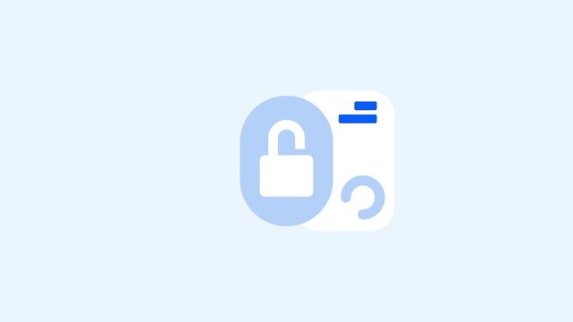 Padlock icon with a loading circle depicts a secure decryption process or an active background system check for granting safe user access rights