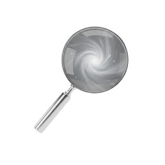 Magnifying Glass with Swirling Light Effect Inside