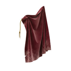Velvet Cloth with Decorative Rope Tassel
